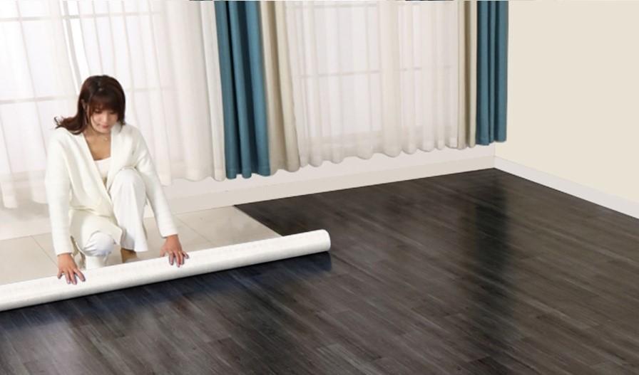 Thảm nhựa trải lót sàn simili giả vân gỗ chống nước giá tốt